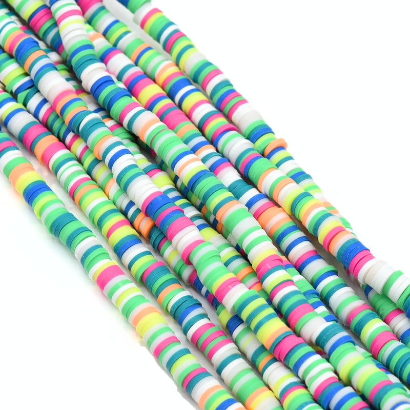 Heishi Polymer Clay Round Beads 6x1mm (620Pc/32Inch) - Mixed