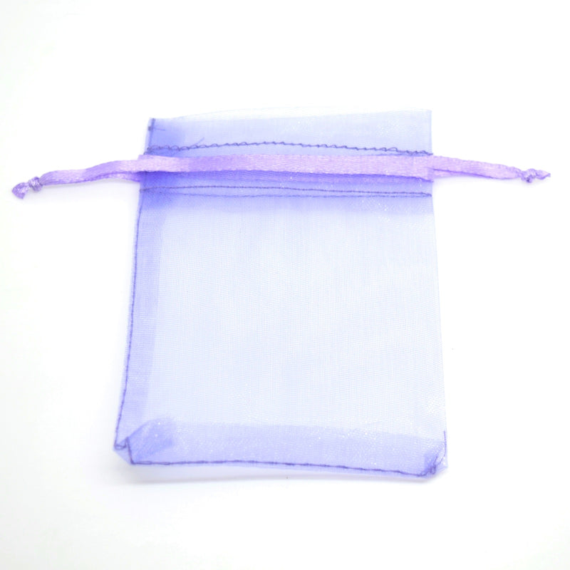 100 Lilac Organza Gift Bags 7x9cm Wedding Party Favours