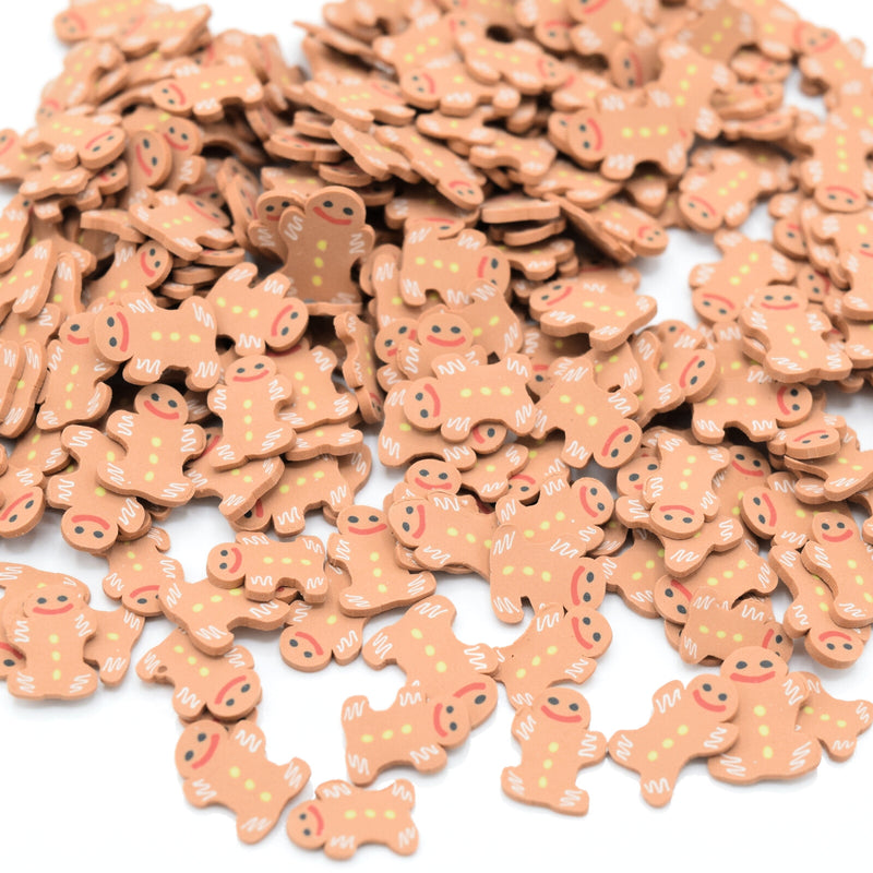 50g Polymer Clay Slices Sprinkle Resin Inclusions - Gingerbread Man