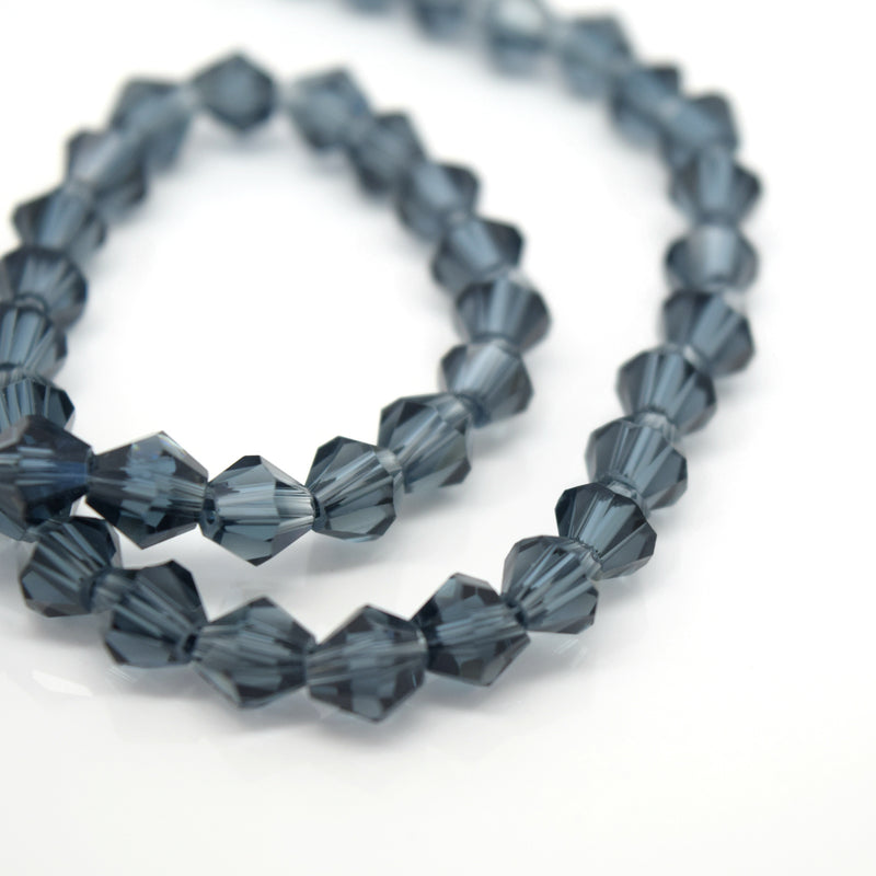 STAR BEADS: FACETED BICONE GLASS BEADS - MONTANA - Bicone Beads