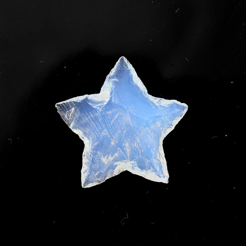 Opalite Crystal Hand Carved Gemstone Star Pendant