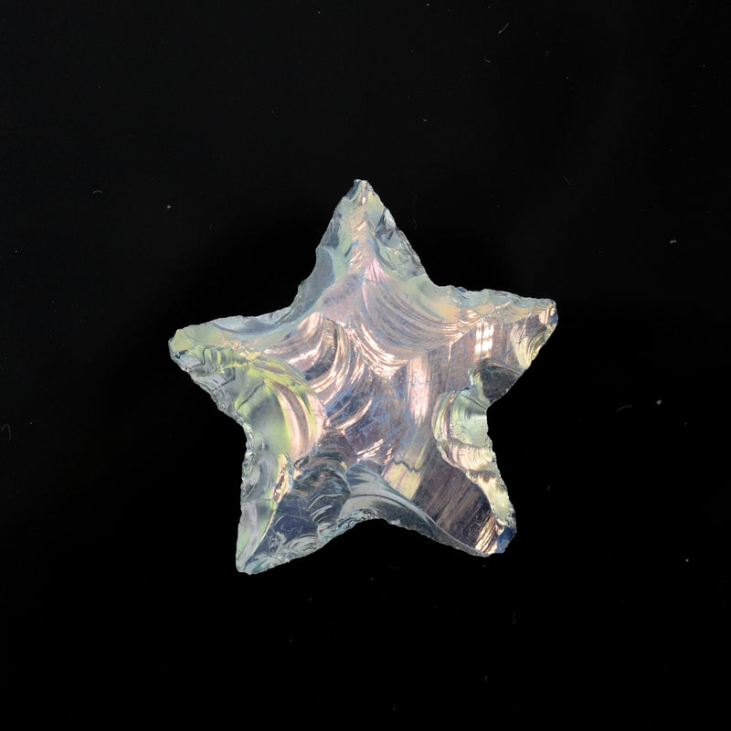 Opalite Crystal Hand Carved Gemstone Star ABX2 Pendant