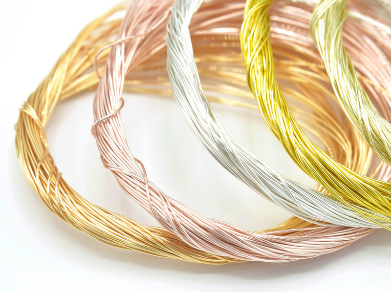 Silver / Gold / Rose Gold Plated Non Tarnish Beading Wire 0.3mm, 0.4mm, 0.5mm, 0.6mm, 0.8mm, 1mm