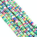 Heishi Polymer Clay Round Beads 6x1mm (3,100pcs/160Inch) - Mixed