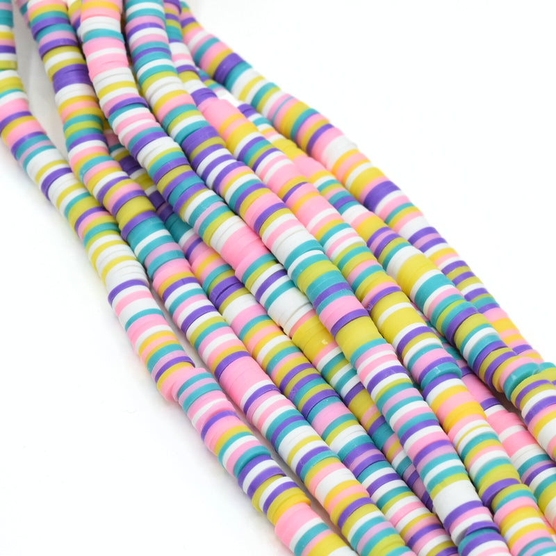 Heishi Polymer Clay Round Beads 6x1mm (620Pc/32Inch) - Mixed
