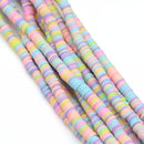 Heishi Polymer Clay Round Beads 6x1mm (3,100pcs/160Inch) - Mixed