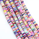 Heishi Polymer Clay Round Beads 6x1mm (3,100pcs/160Inch) - Mixed