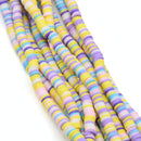 Heishi Polymer Clay Round Beads 6x1mm (3,100pcs/160 Inch) - Mixed