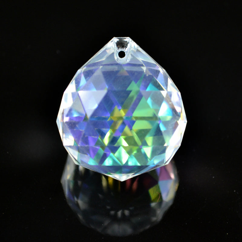 Faceted Glass Ball Chandelier Sun-Catcher Pendant 15mm, 20mm, 30mm, 40mm - Clear AB