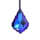 Faceted Glass Baroque Pendants Silver Plated - Blue / Purple