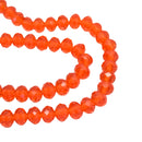 Faceted Rondelle Glass Beads - Orange