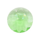 4 x Faceted Glass Round Disc Pendants 30mm - Peridot
