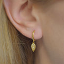 Cute Bohemian Hoop Arrow Drop Zirconia Earrings Sterling Silver 18k Gold Plated / Platinum Plated