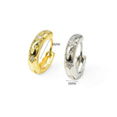 Star Hoop Zirconia Huggie Earrings Sterling Silver 18k Gold Plated / Platinum Plated