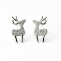 Reindeer Zirconia Stud Earrings