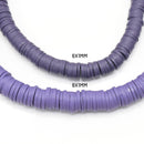 Heishi Polymer Clay Round Beads 6x1mm, 8x1mm - Light Purple