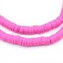 Heishi Polymer Clay Round Beads 8x1mm (620pc/32Inch) - Orchid