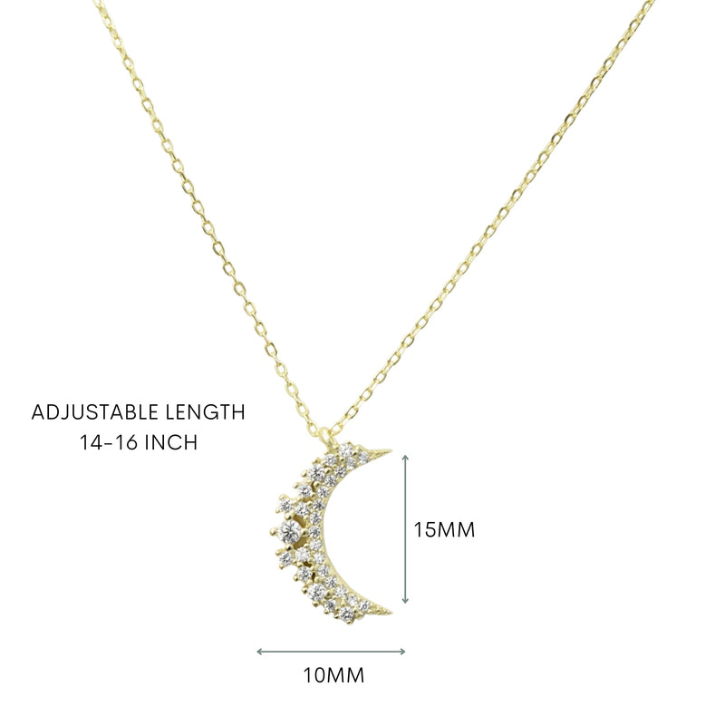 Zirconia Moon Necklace
