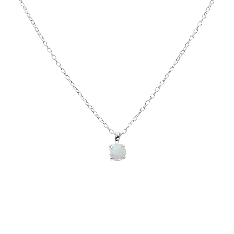 Opal Round Drop Necklace