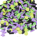 50g Polymer Clay Slices Sprinkle Resin Inclusions - Halloween Bat Mix 5mm
