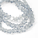 80 x Smooth Electroplated Glass Star Beads 9mm - Grey