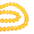 Faceted Rondelle Glass Beads - Orange