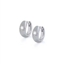 Star Burst Zirconia Huggie Earrings Sterling Silver 18k Gold Plated / Platinum Plated