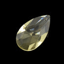 4 x Teardrop Faceted Glass Pendants 38mm - Jonquil