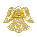 2 x Filigree SP Connectors With Rhinestones - Angel 43x49mm