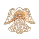 2 x Filigree SP Connectors With Rhinestones - Angel 43x49mm