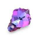 Faceted Glass Baroque Pendants Silver Plated - Blue / Purple