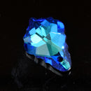 Faceted Glass Baroque Pendants Silver Plated - Green / Blue