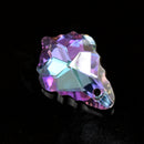 20 x Faceted Glass Baroque Pendants Silver Plated 11x16mm - Lilac / Blue