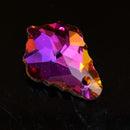 20 x Faceted Glass Baroque Pendants Silver Plated 11x16mm - Pink / Purple