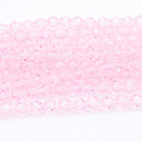 Faceted Bicone Glass Beads - Rose