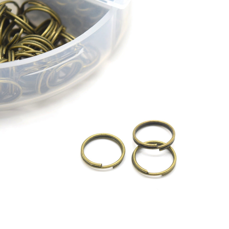 Box Of Iron Antique Bronze Plated Split Rings 4-10mm Approx 1500Pcs