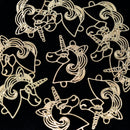 10 x Filigree Brass Unicorn Connectors 17.5 x13.5mm - Light Gold Plated