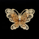 2 x Filigree GP Connectors With Rhinestones - Butterfly 37x50mm