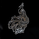 2 x Filigree SP Connectors - Peacock 56x33mm