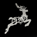 2 x Filigree SP Connectors With Rhinestones - Reindeer 60x55mm