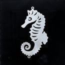2 x Filigree SP Connectors - Seahorse 63x30mm