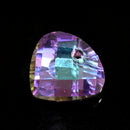 20 x Faceted Glass Diamond Pendants Silver Plated 14mm - Lilac / Blue