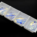 8 x Faceted Glass Hamsa Pendants 19x14mm - Clear AB