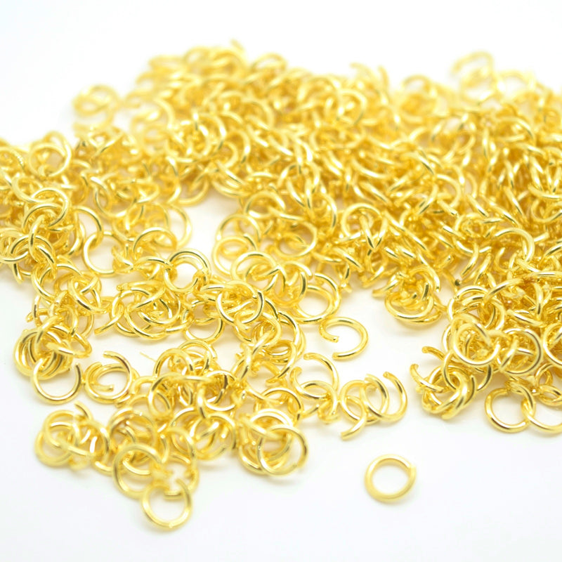 STAR BEADS: Brass Open Jump Rings Gold Plated - Pick Size - Jumprings