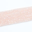 Faceted Rondelle Glass Beads - Vintage Rose Lustre/AB