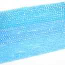 Faceted Rondelle Glass Beads - Aquamarine Lustre/AB