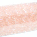 Faceted Rondelle Glass Beads - Vintage Rose Lustre/AB