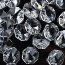 STAR BEADS: OCTAGON GLASS BEADS CLEAR - PICK SIZE - Octagon Glass Beads