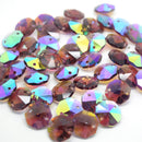 Octagon Glass Beads 14mm - Amethyst AB