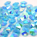 Octagon Glass Beads 14mm - Aquamarine AB